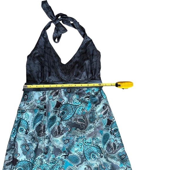 Athleta Black and Green Halter Sundress for Cocktail - Picture 9 of 10